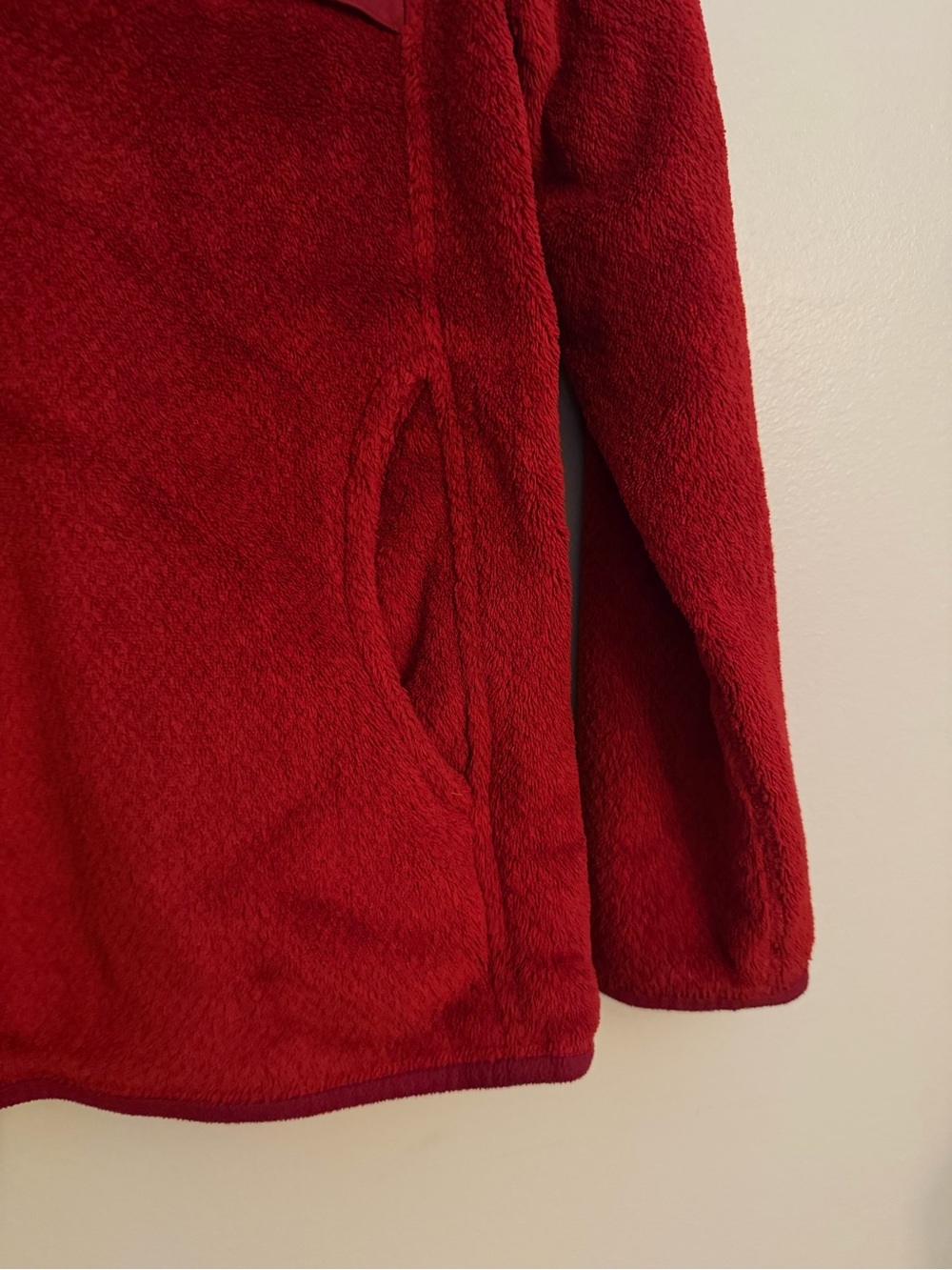 Patagonia Women’s M Red Fleece Snap-T Pullover Synchilla Outdoor - Picture 5 of 6